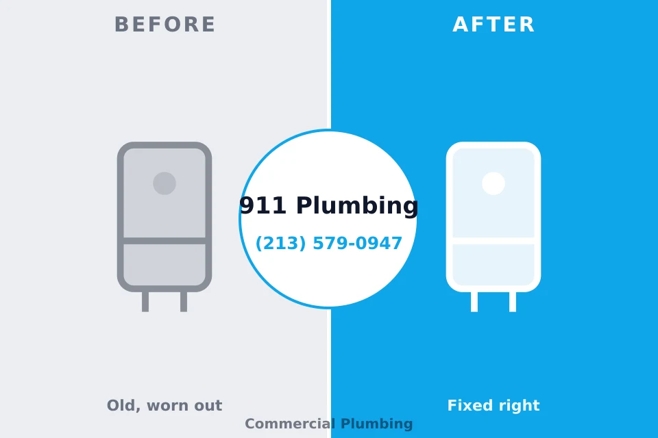 Before and after: plumbing repair Grand Terrace, CA